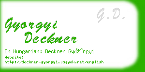 gyorgyi deckner business card